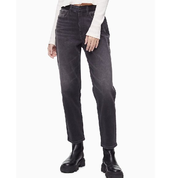 Calvin Klein Jeans Denim - Calvin Klein | Faded Black Straight Leg Stretch Jeans